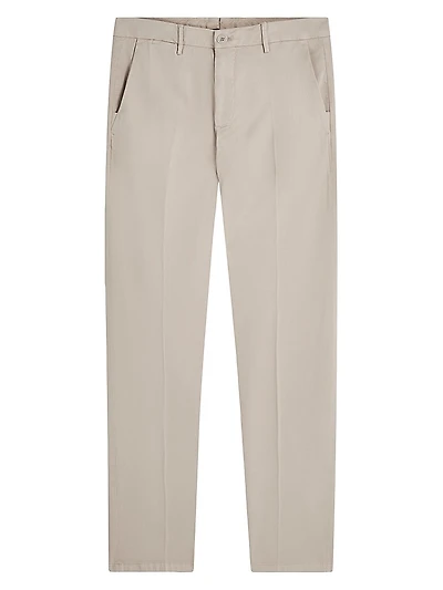 Stretch Cotton-Blend Straight-Leg Chino Pants