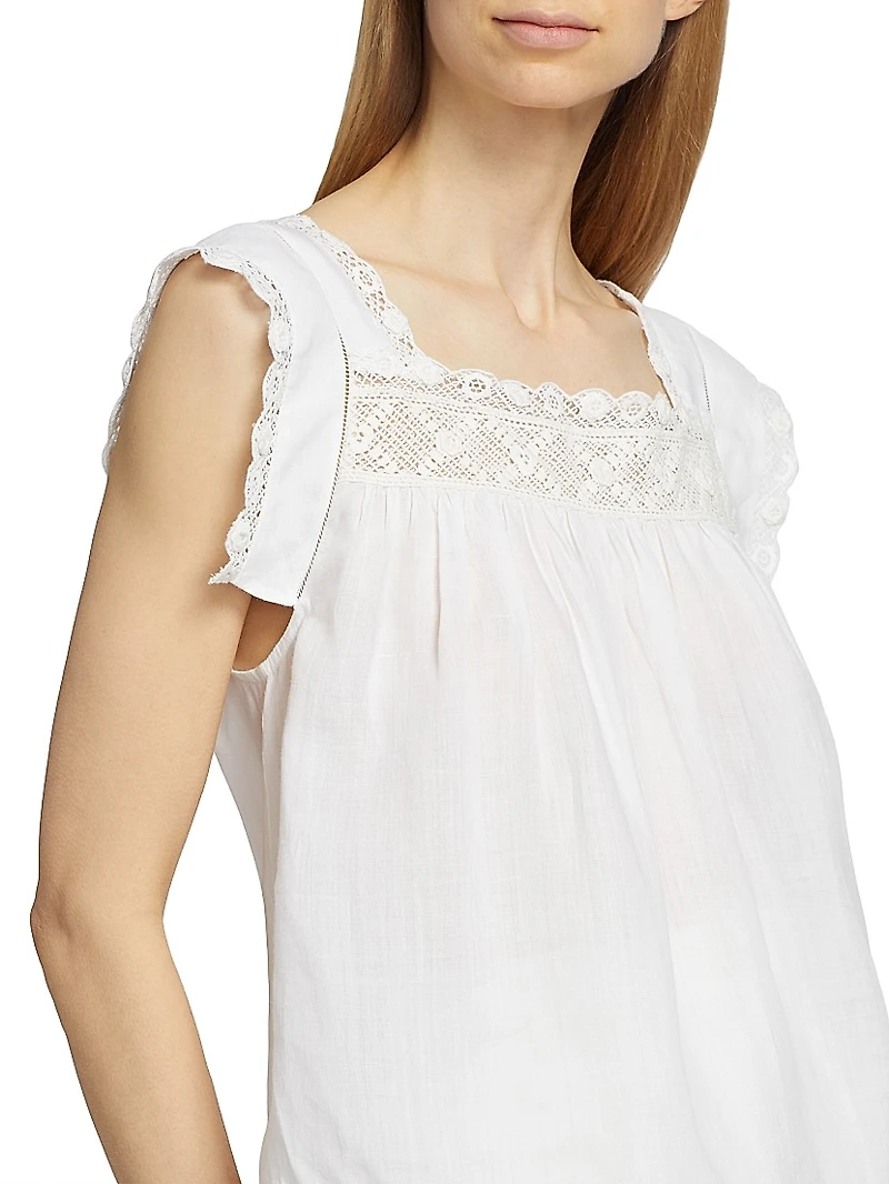 Aphra Lace-Trim Top