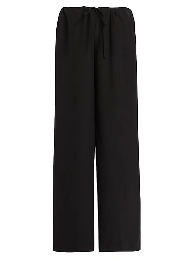Adriel Wide-Leg Silk Trousers