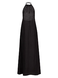 Lelia Linen Halterneck Maxi Dress
