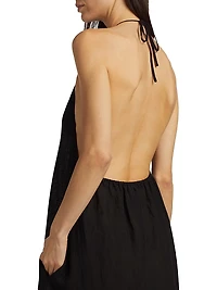 Lelia Linen Halterneck Maxi Dress