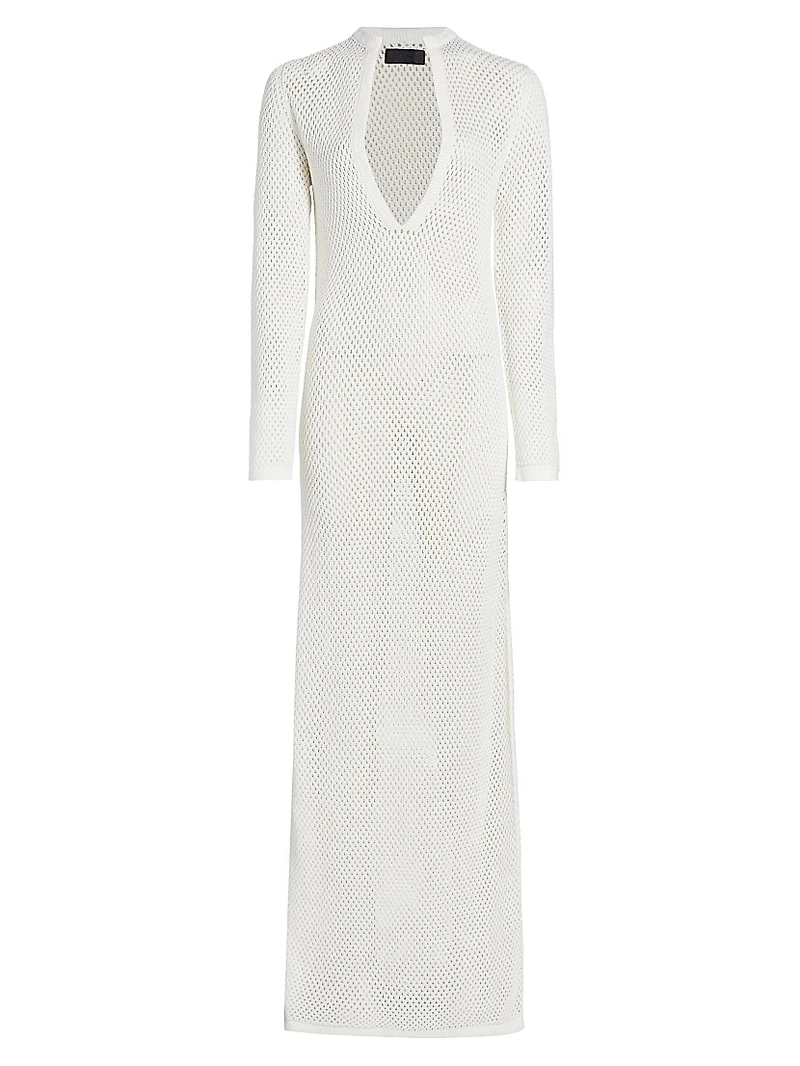 Zera Cotton V-Neck Maxi Sweaterdress