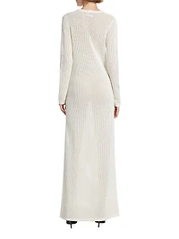 Zera Cotton V-Neck Maxi Sweaterdress