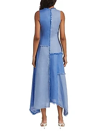 Thalassa Patchwork Linen Handkerchief Dress