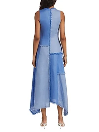 Thalassa Patchwork Linen Handkerchief Dress