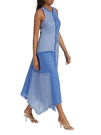 Thalassa Patchwork Linen Handkerchief Dress
