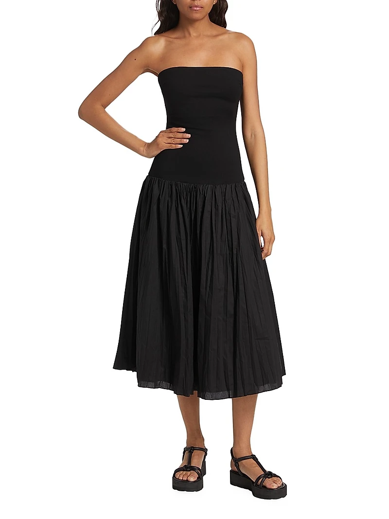 Jaxon Strapless Drop-Waist Dress