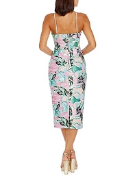 Summer Aidan Sequined Floral Midi-Dress