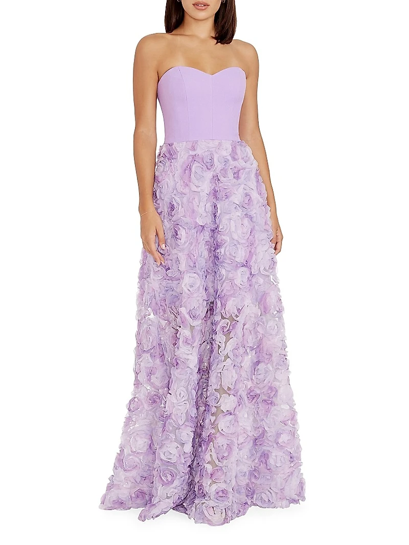 Summer Audrina Floral Appliquè Gown