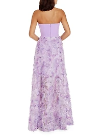 Summer Audrina Floral Appliquè Gown