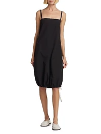 Emilia Crinkle Poplin Midi-Dress