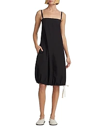 Emilia Crinkle Poplin Midi-Dress