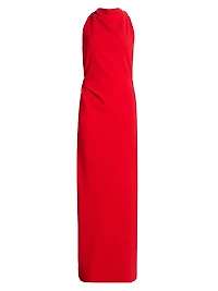 Crepe Twist-Back Gown