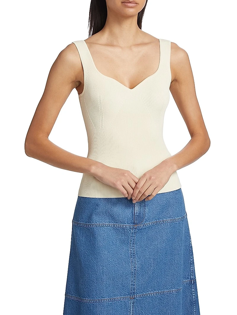 Jules Rib-Knit Sleeveless Top