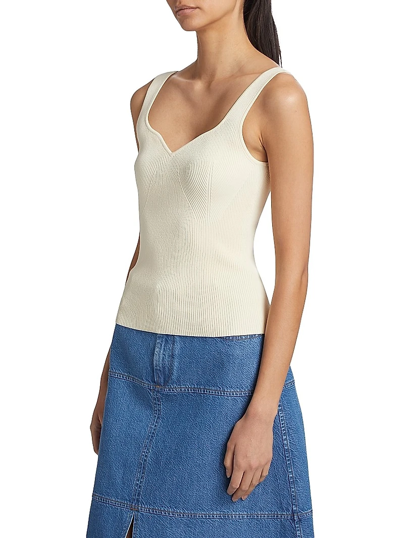 Jules Rib-Knit Sleeveless Top