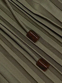 Shivon Pleated Poplin Tie-Waist Shirtdress