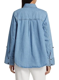 Wesley Bell-Sleeve Cotton Shirt