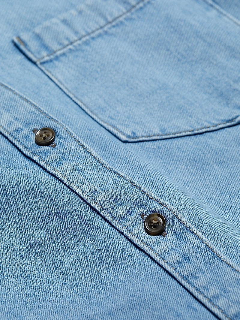 Wesley Bell-Sleeve Cotton Shirt