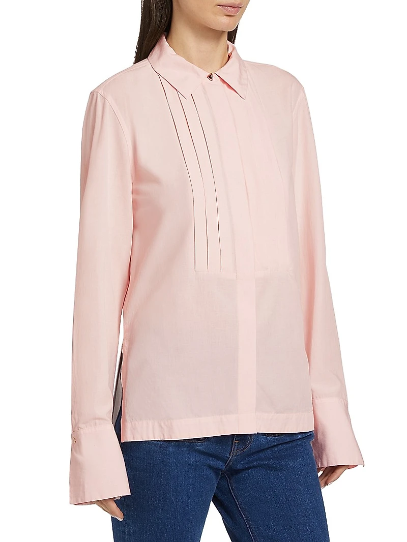 Valera Pleated Cotton-Blend Shirt