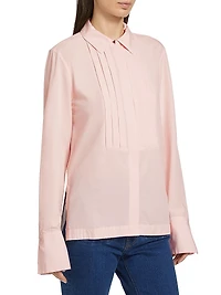Valera Pleated Cotton-Blend Shirt