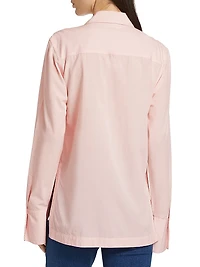 Valera Pleated Cotton-Blend Shirt