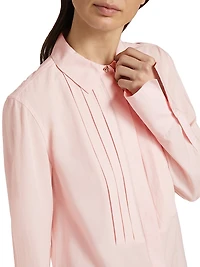 Valera Pleated Cotton-Blend Shirt