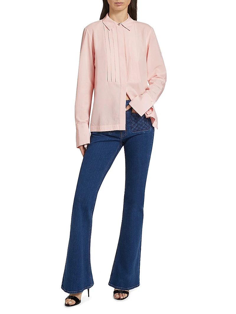 Valera Pleated Cotton-Blend Shirt