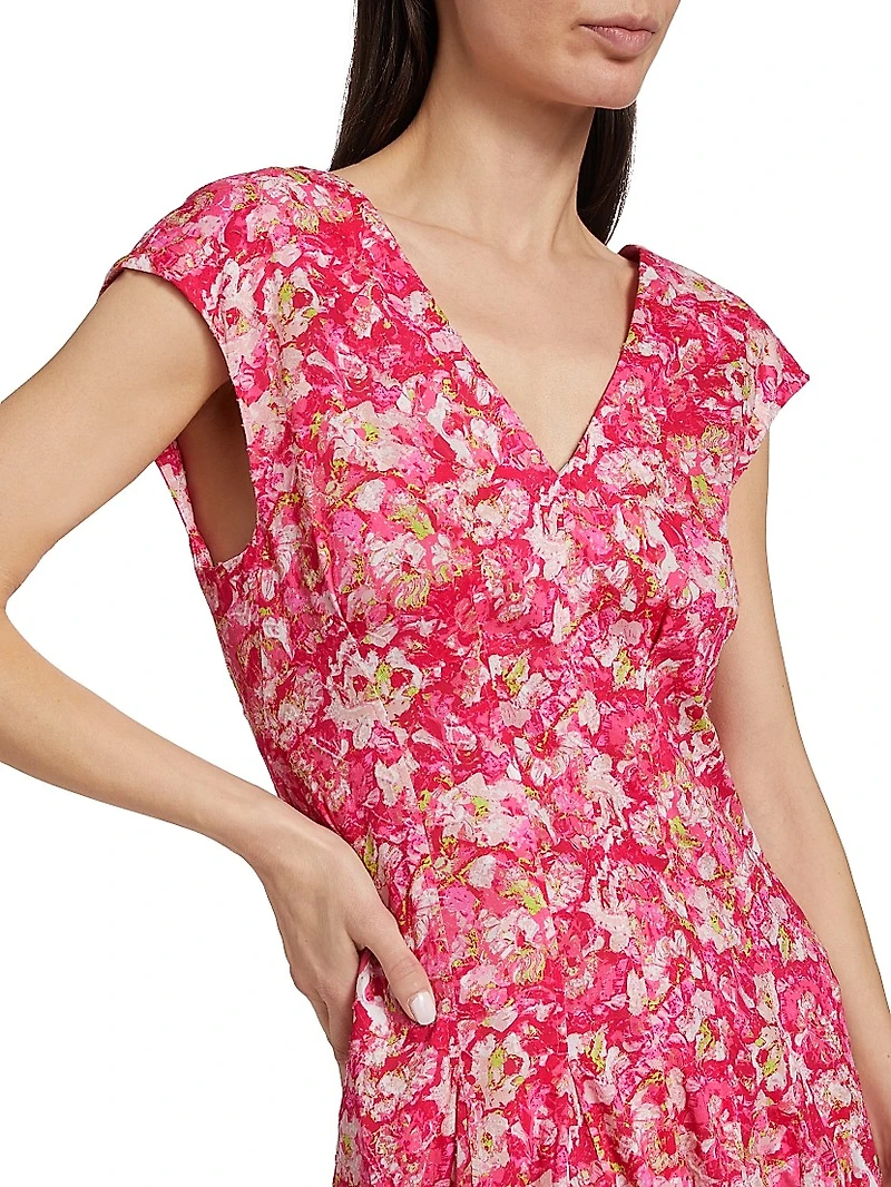 Ella Printed Cotton Midi-Dress