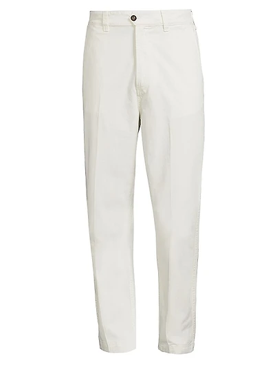 Cotton Flat-Front Chino Pants