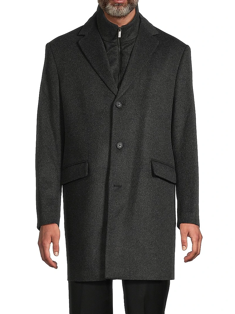 COLLECTION Fashion Wool-Cashmere Top Coat