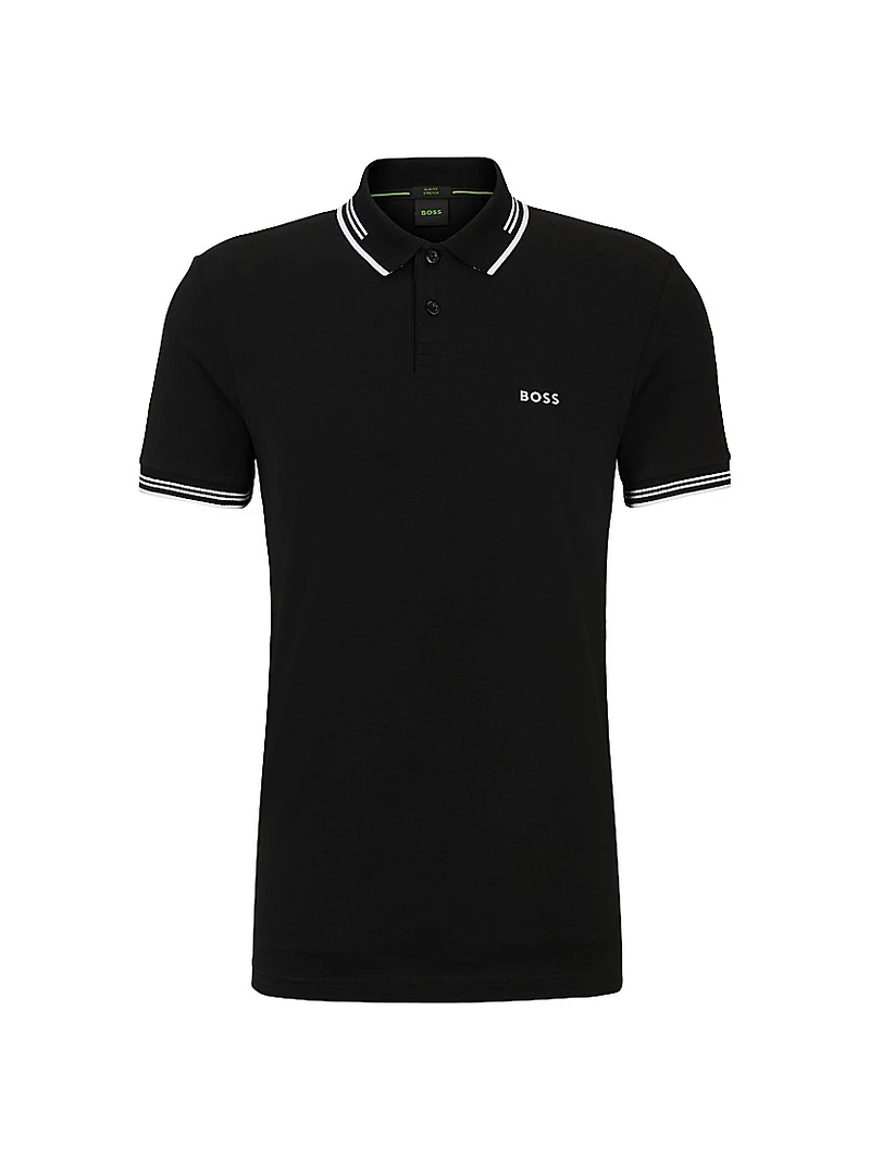 Stretch Cotton Slim Fit Polo Shirt