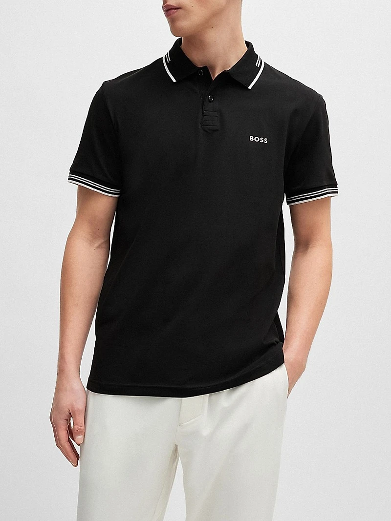 Stretch Cotton Slim Fit Polo Shirt