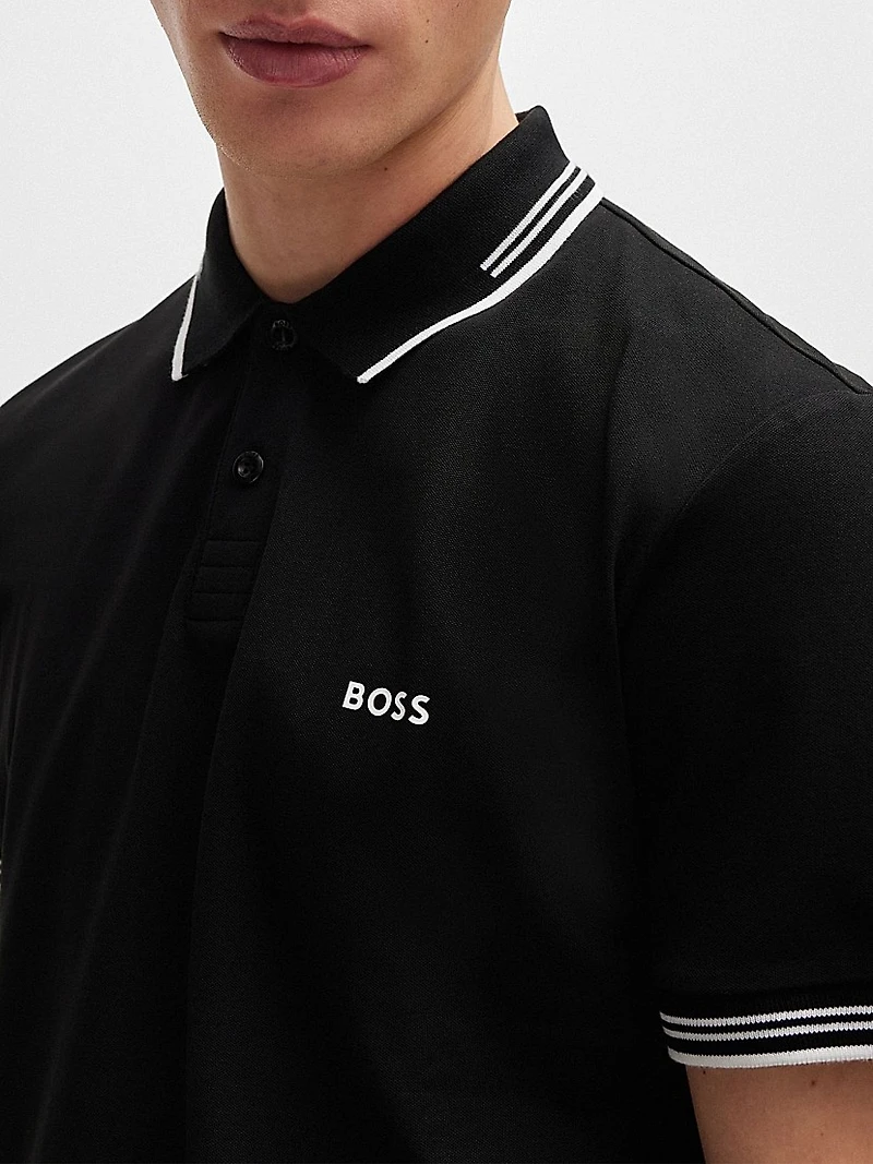 Stretch Cotton Slim Fit Polo Shirt