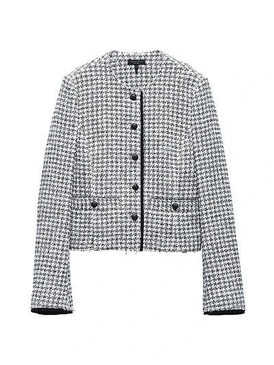 Carmen Houndstooth Cotton-Blend Jacket