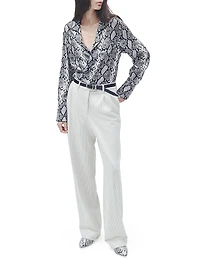 Aurora Snake Silk-Blend Shirt