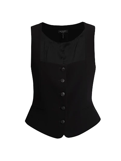 Mariana Crepe Vest