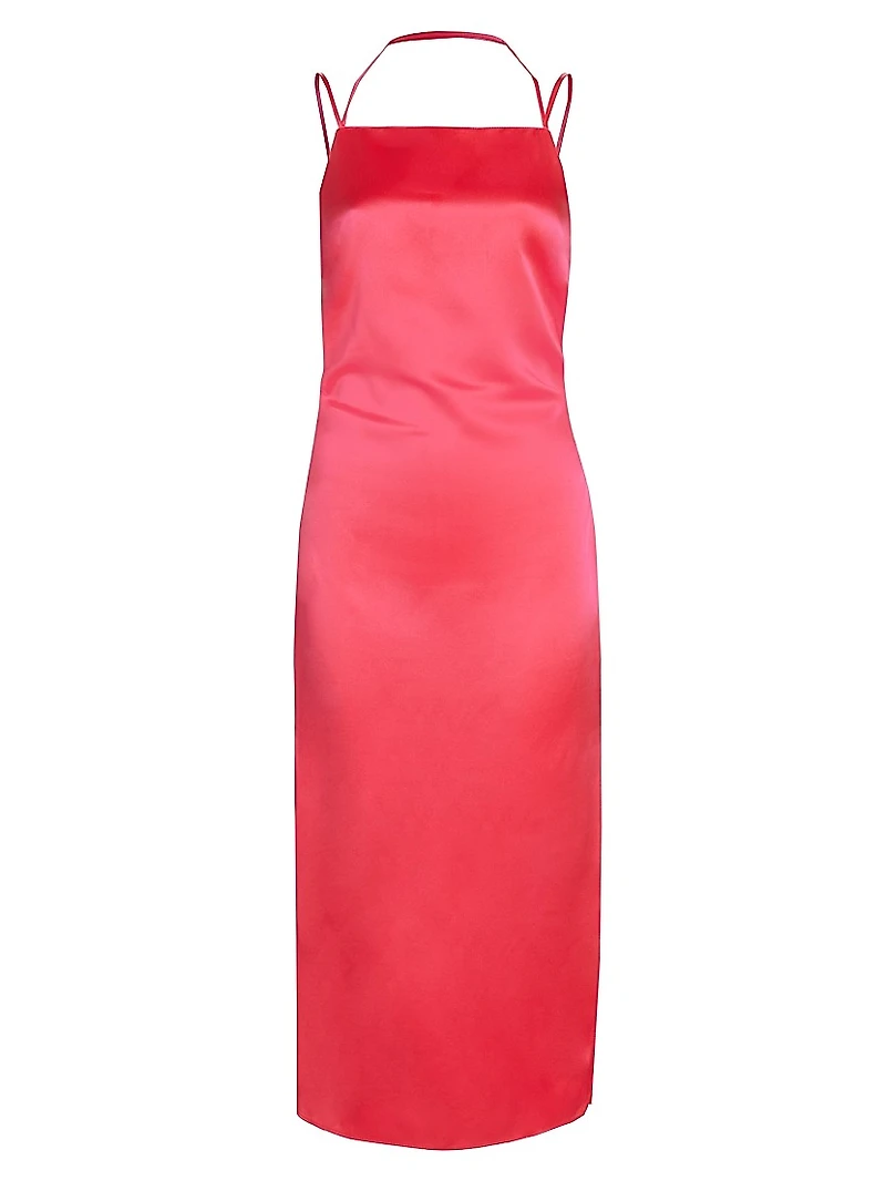 Amiyah Silk Slip Midi-Dress