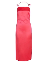 Amiyah Silk Slip Midi-Dress