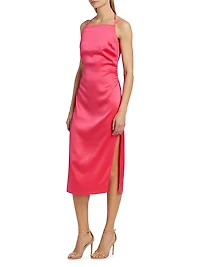 Amiyah Silk Slip Midi-Dress