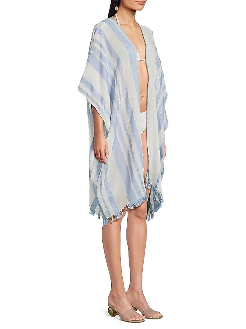 Oversized Stripe Cotton Caftan