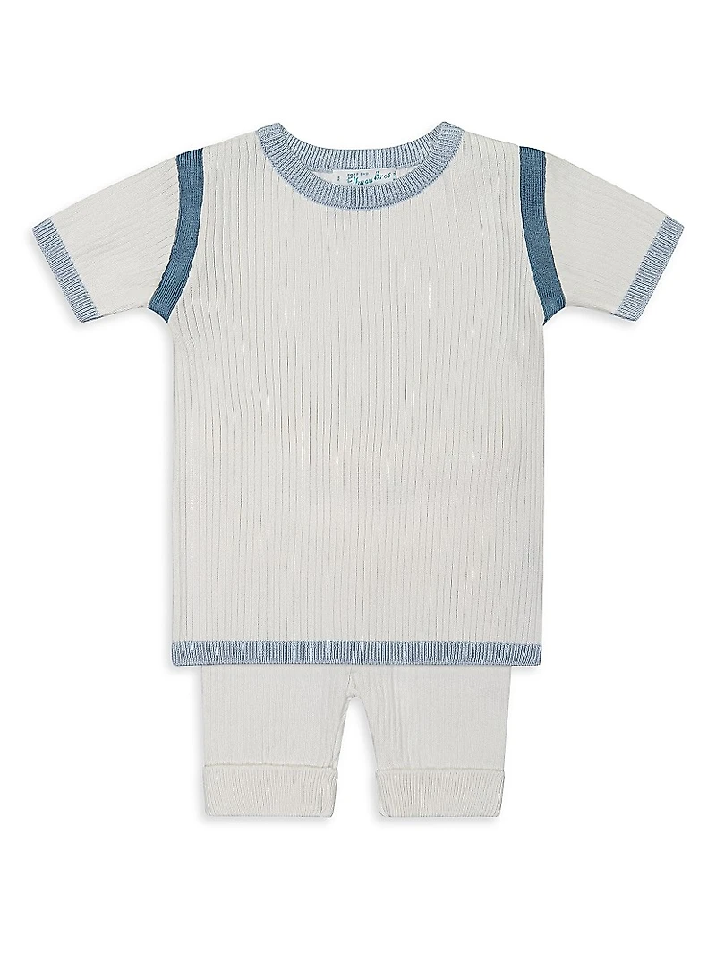 Baby's & Little Kid's Short-Sleeve Ribbed Set