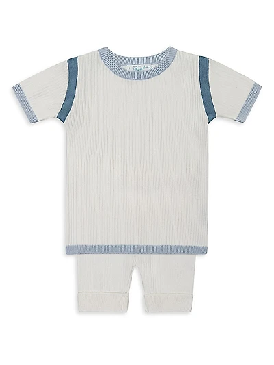 Baby's & Little Kid's Short-Sleeve Ribbed Set