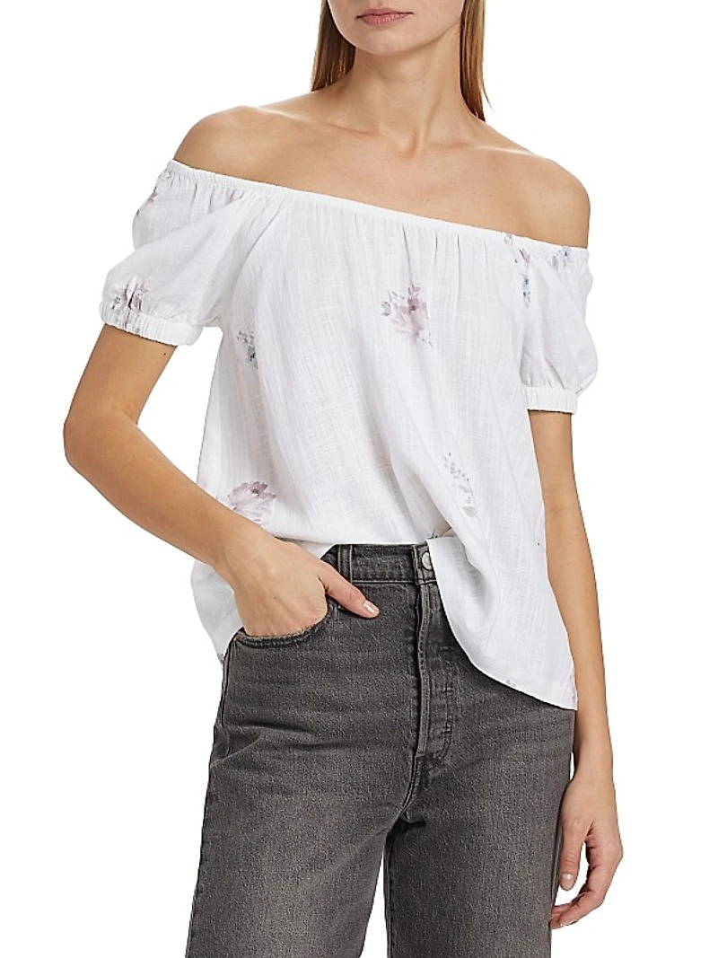 Farrah Floral Off-The-Shoulder Blouse