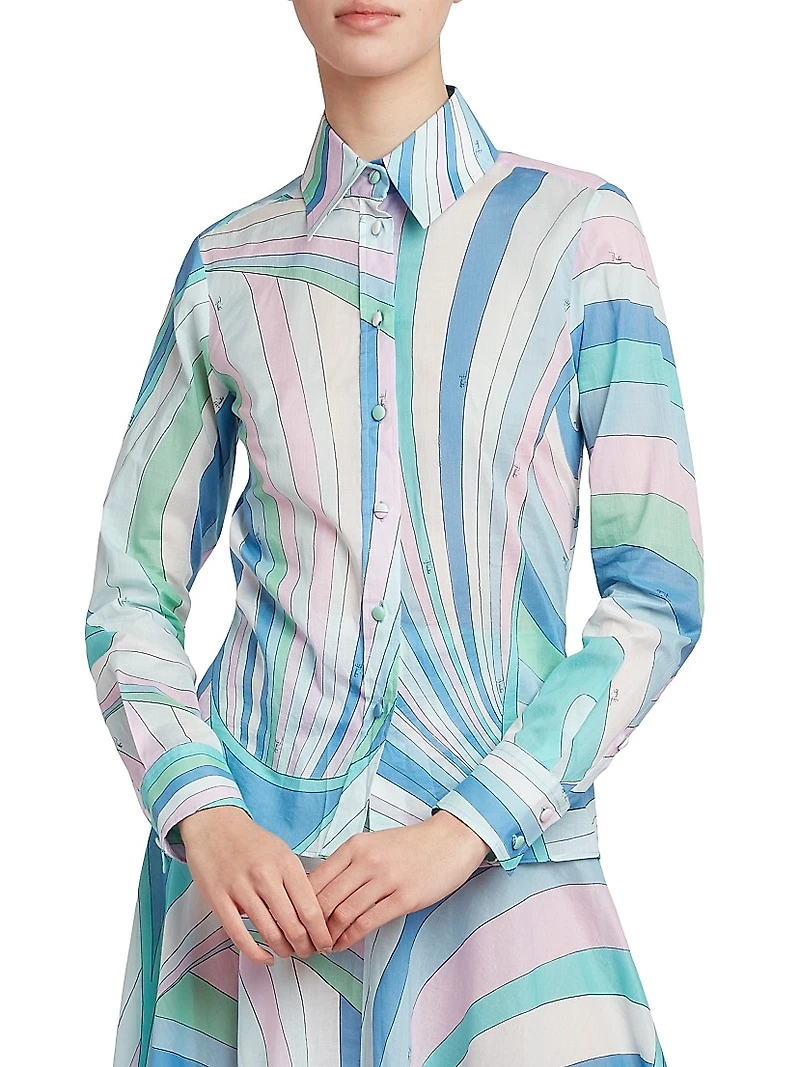 Very Vivara Printed Cotton Muslin Shirt