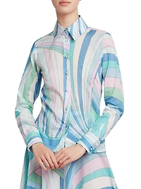 Very Vivara Printed Cotton Muslin Shirt