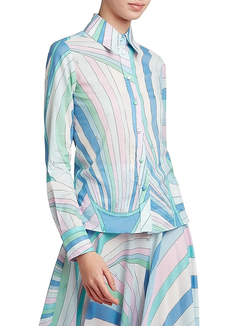 Very Vivara Printed Cotton Muslin Shirt