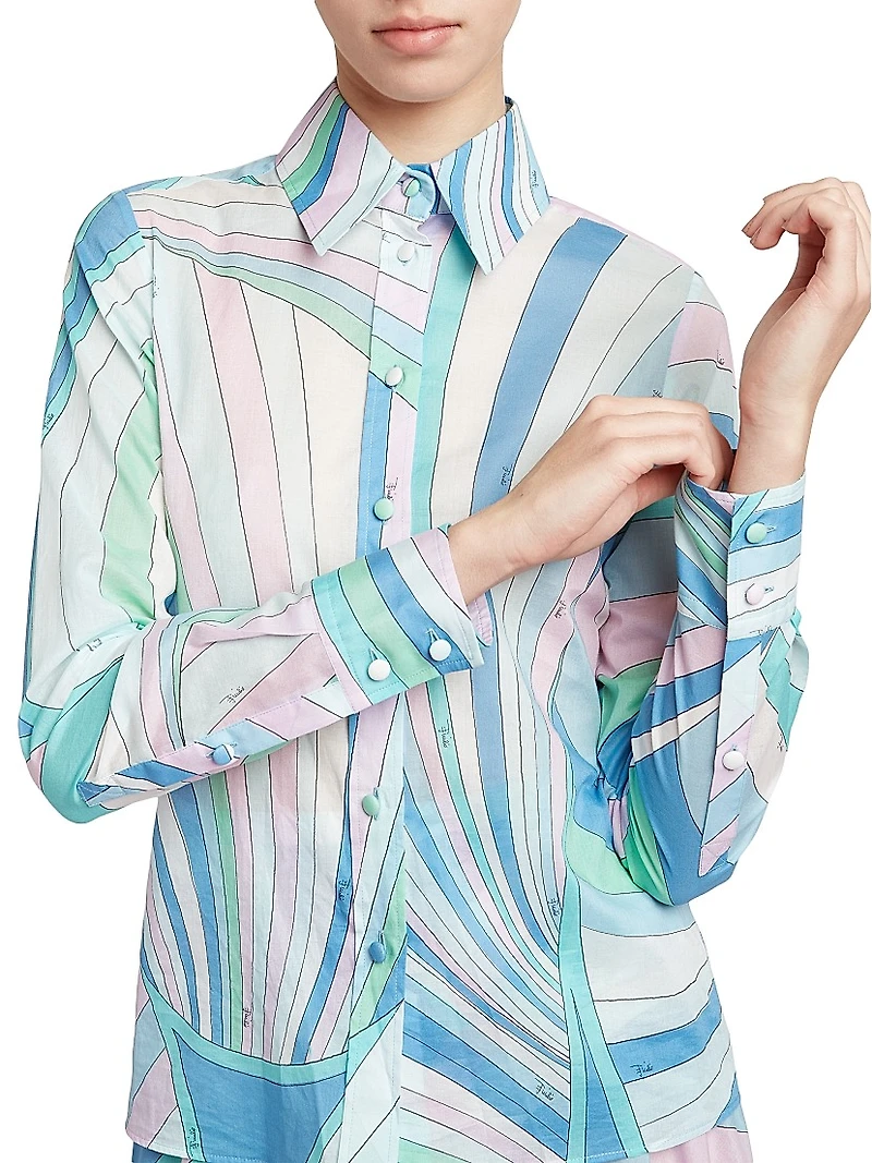 Very Vivara Printed Cotton Muslin Shirt