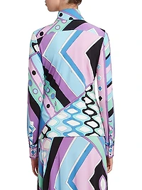 Very Vivara Long-Sleeve Satin Jersey Shirt