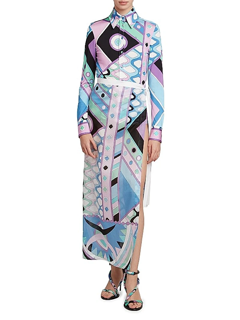 Very Vivara Long-Sleeve Satin Jersey Shirt