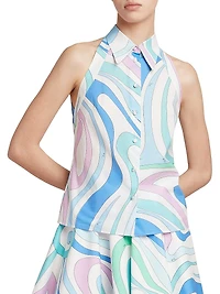 Very Vivara Cotton Poplin Button-Front Shirt